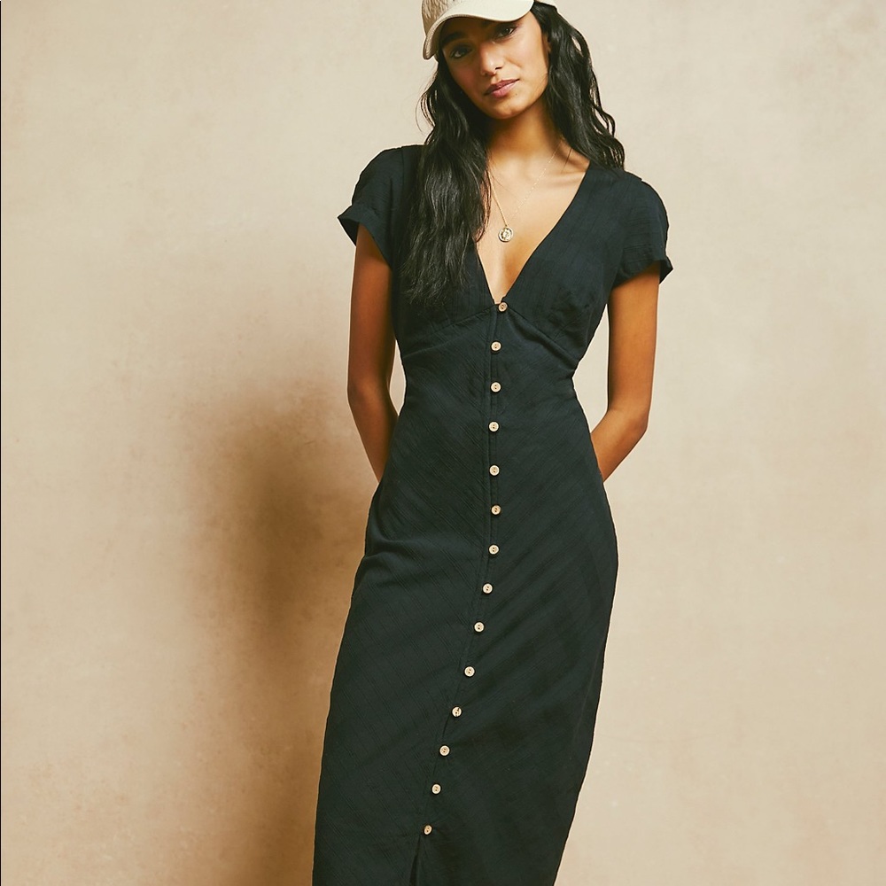 Free People New In Town Midi Dress NWT